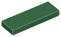 Lego Tiles 1×3 - Dark Green
