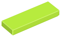 Lego Tiles 1×3 - Lime