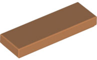 Lego Tiles 1×3 - Medium Nougat