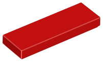 Lego Tiles 1×3 - Red