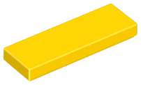 Lego Tiles 1×3 - Yellow