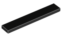 Lego Tiles 1×6 - Black