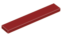 Lego Tiles 1×6 - Dark Red