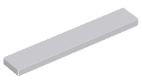 Lego Tiles 1×6 - Light Bluish Grey