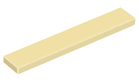 Lego Tiles 1×6 - Tan
