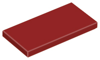 Lego Tiles 2×4 - Dark Red