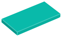 Lego Tiles 2×4 - Dark Turquoise