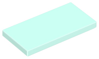 Lego Tiles 2×4 - Light Aqua