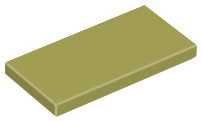 Lego Tiles 2×4 - Olive Green