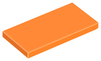 Lego Tiles 2×4 - Orange
