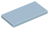 Lego Tiles 2×4 - Sand Blue