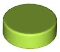 Lego Tiles 1×1 Round - Lime
