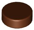 Lego Tiles 1×1 Round - Reddish Brown