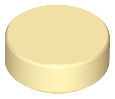 Lego Tiles 1×1 Round - Tan