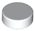 Lego Tiles 1×1 Round - White