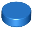 Lego Tiles 1×1 Round - Blue
