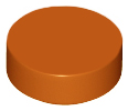 Lego Tiles 1×1 Round - Dark Orange