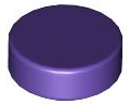 Lego Tiles 1×1 Round - Dark Purple