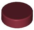 Lego Tiles 1×1 Round - Dark Red