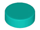 Lego Tiles 1×1 Round - Dark Turquoise