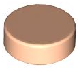 Lego Tiles 1×1 Round - Light Nougat