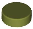 Lego Tiles 1×1 Round - Olive Green